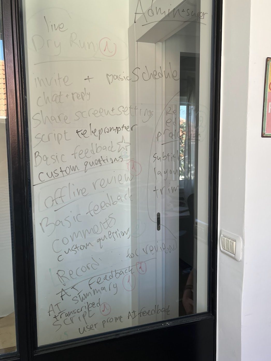Planning notes and sketches